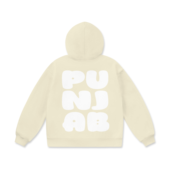 PUNJAB BUBBLE TEXT OVERSIZED HOODIE